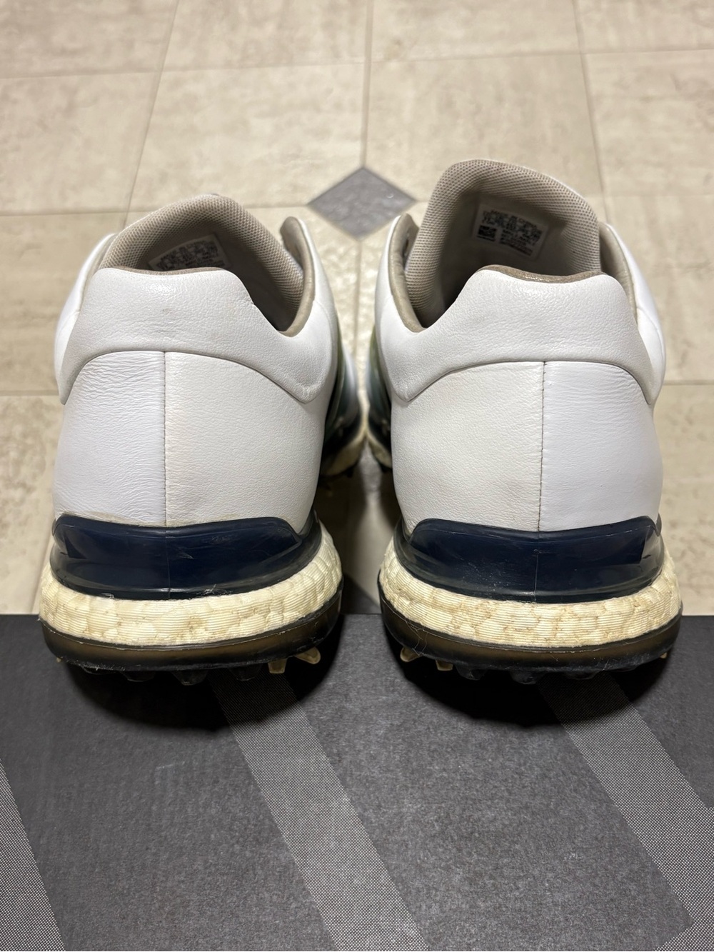 ADIDAS TOUR 360 BOOST GOLF SHOES 2017 SIZE 11 WHITE BLUE Q44938 - Picture 5 of 12